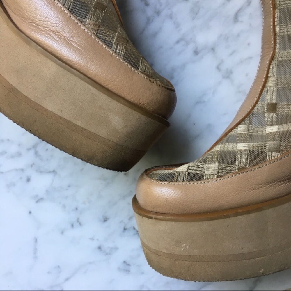 SOLD :: Vintage 70s Mesh Platform Boot - Picture 5 of 8